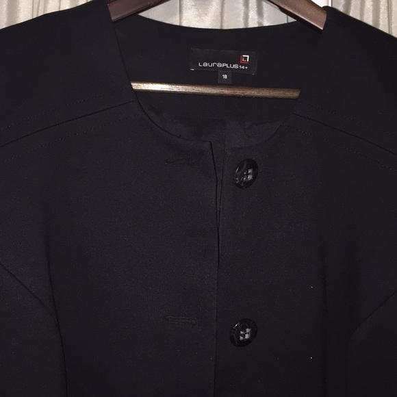 Classic cut Laura Plus collarless jacket - Sz 18 - Picture 4 of 9